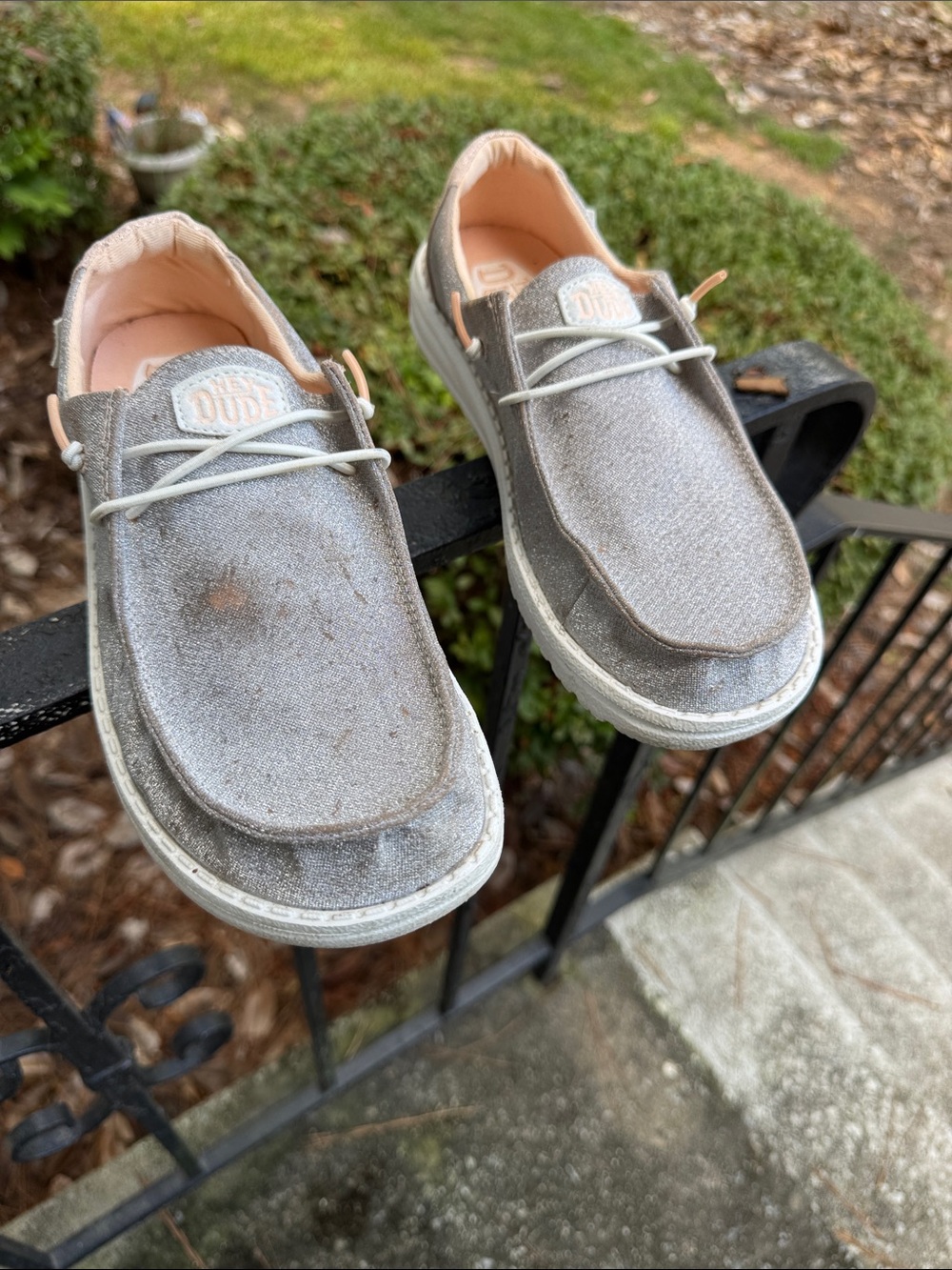 Hey Dude Women's Sneakers in Light Taupe and Cream - Picture 3 of 3